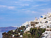 View towards Imerovigli, Santorini (Thira) Island, Cyclades, Greek Islands, Greece, Europe