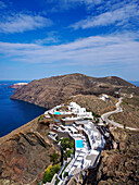 Hotels am Rande der Caldera, Insel Santorin (Thira), Kykladen, Griechische Inseln, Griechenland, Europa