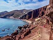 Der rote Strand, Insel Santorin (Thira), Kykladen, Griechische Inseln, Griechenland, Europa