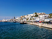 Waterfront of Chora, Naxos City, Naxos Island, Cyclades, Greek Islands, Greece, Europe