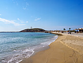 View towards the Temple of Apollo, Chora, Naxos City, Naxos Island, Cyclades, Greek Islands, Greece, Europe