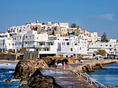 Cityscape of Chora, Naxos City, Naxos Island, Cyclades, Greek Islands, Greece, Europe