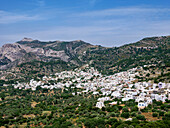 Blick auf das Dorf Filoti, Insel Naxos, Kykladen, Griechische Inseln, Griechenland, Europa