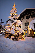 Wintertime with big snow in the Bavarian Alps, Garmish-Partenkirchen, Germany, Europe