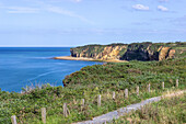 La Pointe du Hoc, Cricqueville-en-Bessin, Calvados, Normandie, Frankreich, Europa