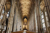 Das Kirchenschiff der Kathedrale von Canterbury, UNESCO-Weltkulturerbe, Canterbury, Kent, England, Vereinigtes Königreich, Europa