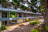 View of shops in the Demar Centre, Knysna Central, Knysna, Western Cape Province, South Africa, Africa