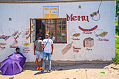 View of take away cafe in traditional Zulu village, Veyane Cultural Village, Khula, Khula Village, KwaZulu-Natal Province, South Africa, Africa