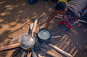 Blick auf das Mantenga Cultural Village, eine traditionelle Eswatini-Siedlung, Malkerns, Eswatini, Afrika