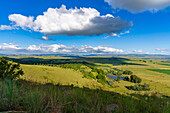 Blick auf die Landschaft vom Kloppenheim Country Estate, Machadodorp, Provinz Mpumalanga, Südafrika, Afrika