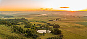 Blick auf die Landschaft vom Kloppenheim Country Estate bei Sonnenaufgang, Machadodorp, Provinz Mpumalanga, Südafrika, Afrika