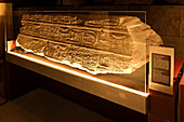 Interior of the ancient Nubian Temple of Debod, dismantled as part of the International Campaign to Save the Monuments of Nubia, rebuilt in Parque de la Montana, Madrid, Spain, Europe