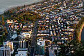 Low aerial view of residential area of Mount Maunganui, Tauranga, Bay of Plenty, North Island, New Zealand, Pacific