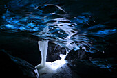 Gletscher im Inneren, Vatnajokull Nationalpark, Südisland, Polarregionen