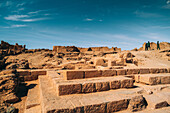 Ruinen des antiken Dorfes Germa, Hauptstadt des Garamantenreichs, in der Region Fezzan, Libyen, Nordafrika, Afrika