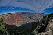 Blick auf den Grand Canyon bei Mondlicht vom The Abyss Overlook, Grand Canyon National Park, UNESCO-Weltnaturerbe, Arizona, Vereinigte Staaten von Amerika, Nordamerika