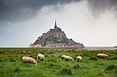 Mont Saint-Michel, UNESCO-Weltkulturerbe, Normandie, Frankreich, Europa