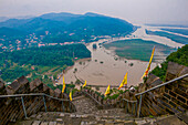 Die Große Mauer am Tigerberg, UNESCO-Weltkulturerbe, in Dandong, Liaoning, China, Asien