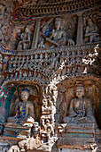 The Yungang Grottoes, ancient Buddhist temple grottoes, UNESCO World Heritage Site, Shanxi, China, Asia