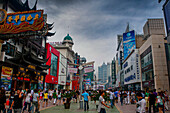 Fußgängerzone von Shenyang, Lianoning, China, Asien