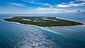 Aerial of Grande Santa Cruz Island, Zamboanga, Mindanao, Philippines, Southeast Asia, Asia