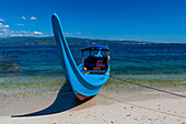 Touristenboot, Grande Santa Cruz Insel, Zamboanga, Mindanao, Philippinen, Südostasien, Asien