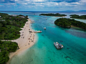 Aerial of Kabira Bay, Ishigaki, Yaeyama island group, Japan, Asia