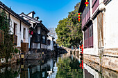 Water channel, Zhouzhuang water town, Jiangsu, China, Asia