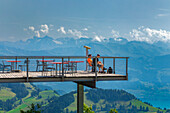 Sonnenterrasse auf Rigi-Kulm, Vierwaldstättersee, Kanton Luzern, Schweiz, Europa