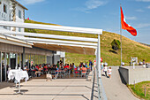 Cafe at mountain hotel Rigi-Kulm, Rigi-Kulm Mountain, Lake Lucerne, Canton Lucerne, Switzerland, Europe