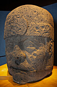 Olmeken-Kolossalkopf, 1200-600 v. Chr., aus San Lorenzo, Veracruz, Nationalmuseum für Anthropologie, Mexiko-Stadt, Mexiko, Nordamerika