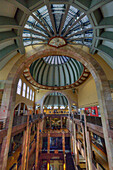 Interior with Ceiling Dome, Palacio de Bellas Artes (Palace of Fine Arts), UNESCO World Heritage Site, Mexico City, Mexico, North America