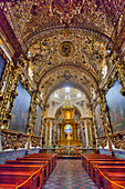 Nave and Apse, Chapel of the Rosario, 1690, Santo Domingo Church, Historic Center, UNESCO World Heritage Site, Puebla, Puebla State, Mexico, North America