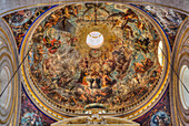 Eucharist, Tempera Painting, Altar of the Catholic Monarchs, Cathedral of Our Lady of the Immaculate Conception, 1649, Historic Center, UNESCO World Heritage Site, Puebla, Puebla State, Mexico, North America