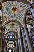 Ceiling, Nave, Cathedral of Our Lady of the Immaculate Conception, 1649, Historic Center, UNESCO World Heritage Site, Puebla, Puebla State, Mexico, North America