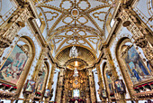 Interior, Basilica of Our Lady of Ocotlan, Tlaxcala City, Tlaxcal State, Mexico, North America