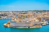 Fort St. Angelo, dating from the medieval period and used by the British between 1800 and 1979, Birgu, Malta, Mediterranean, Europe