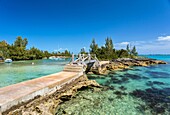 Footbridge from Ireland Island to Hospital Island, Sandys, Bermuda, North Atlantic, North America