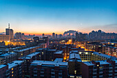 Sonnenaufgang über Harbin, Heilongjiang, China, Asien