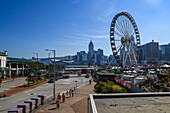 Ferris wheel in Victoria harbour, Hongkong, China, Asia