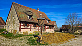 Historic farmhouses in the Franconian Open Air Museum, Bad Windsheim, Bavaria, Germany, Europe