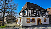 Historic farmhouses in the Franconian Open Air Museum, Bad Windsheim, Bavaria, Germany, Europe