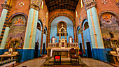 Colourful interior of the Cathedral of St. Mary, Wau, Western Bahr el Ghazal, South Sudan, Africa