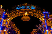 The Russian Quarter at night, Harbin, Heilongjiang, China, Asia