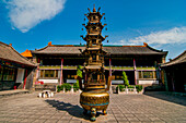 Der Klosterkomplex des Wudai Shan (Berg Wutai), UNESCO-Weltkulturerbe, Shanxi, China, Asien