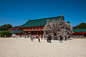 Park in the Heian Jingu Shrine, Kyoto, Honshu, Japan, Asia