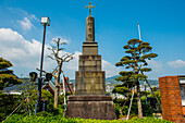 Christian monument, Nagasaki, Kyushu, Japan, Asia