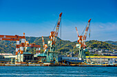 Werft im Hafen von Nagasaki, Kyushu, Japan, Asien