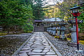 Stone lights, Iemitsu Mausoleum (Taiyuinbyo), UNESCO World Heritage Site, Nikko, Tochigi Prefecture, Kanto, Honshu, Japan, Asia