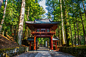 Entrance gate to the Futarasan Shrine, UNESCO World Heritage Site, Nikko, Tochigi Prefecture, Kanto, Honshu, Japan, Asia